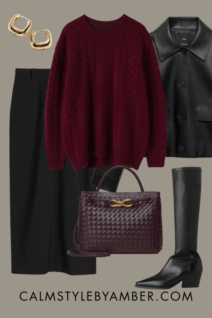 How to Style Long Black Pencil Skirt