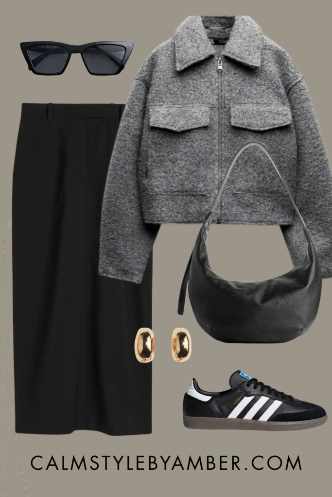 long black pencil skirt outfits