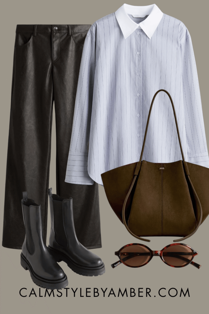 how to style oversized shirt for winter