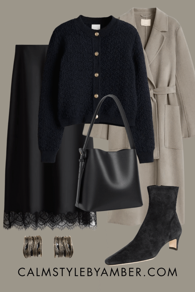 satin skirt outfits winter 2025