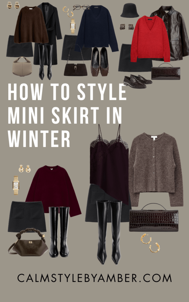 how to style mini skirt winter