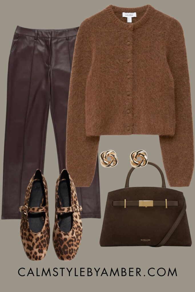 leopard ballet flats outfit