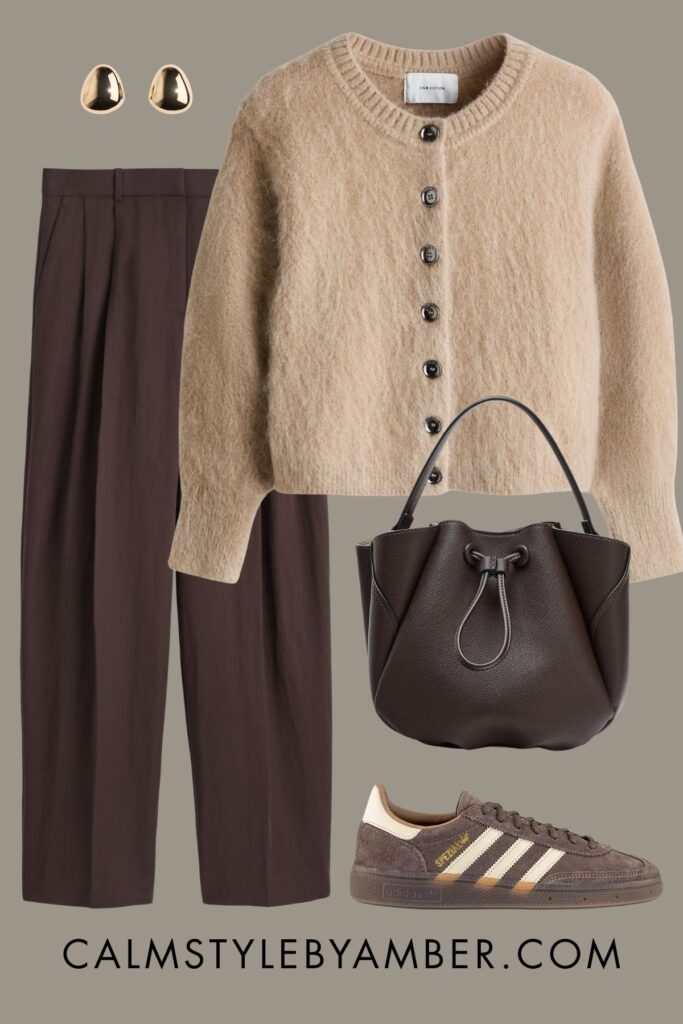 how to style cardigan with pants