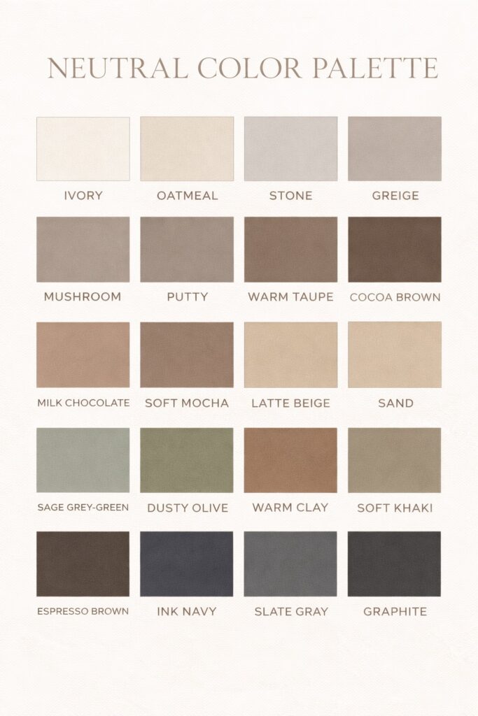 neutral color palette