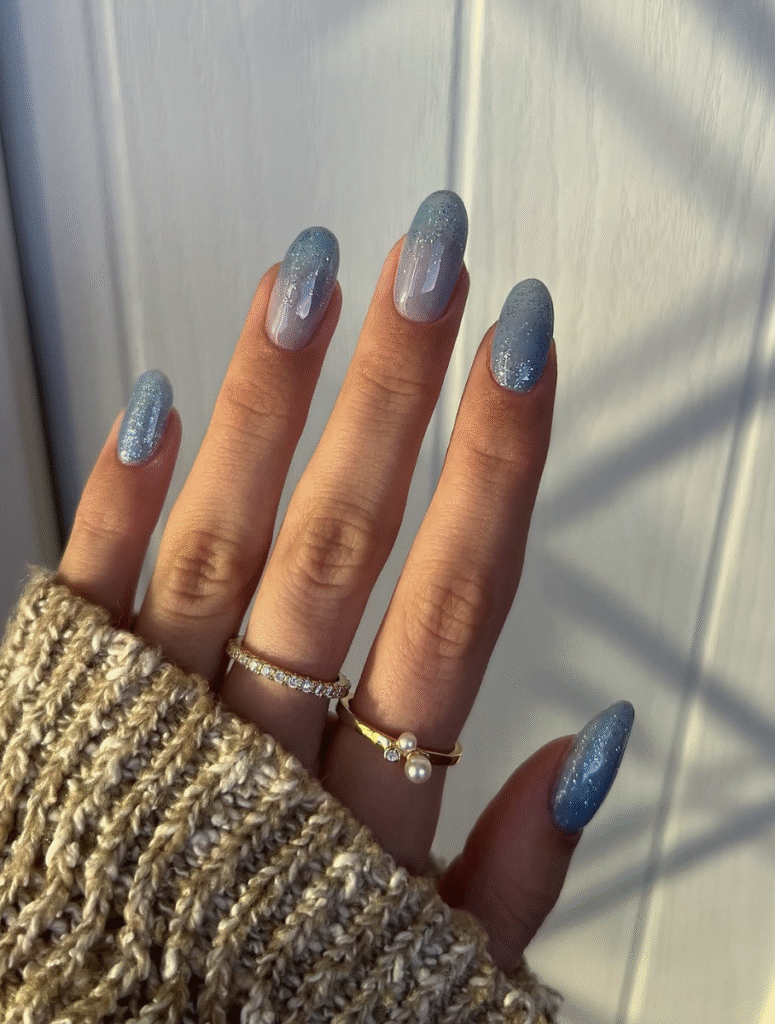 icy blue nails
