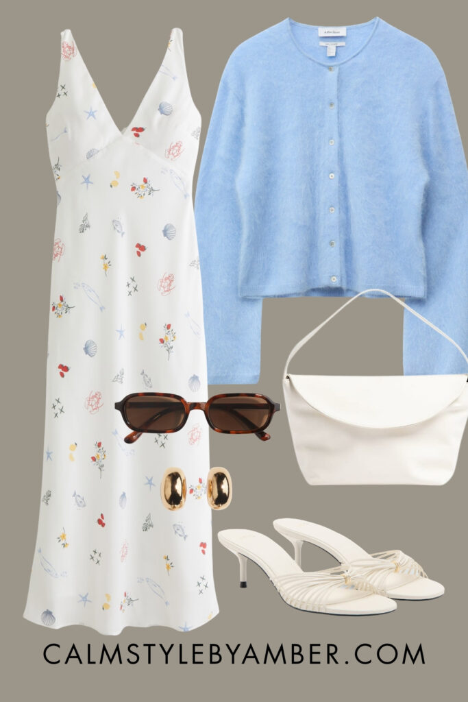 blue and white outfit