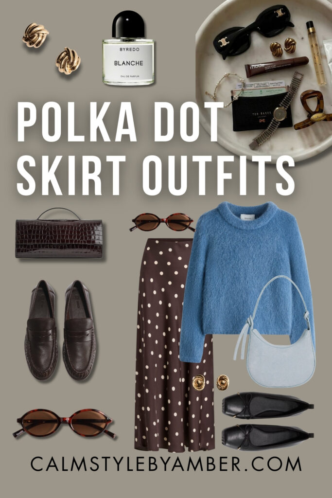 polka dot skirt outfit