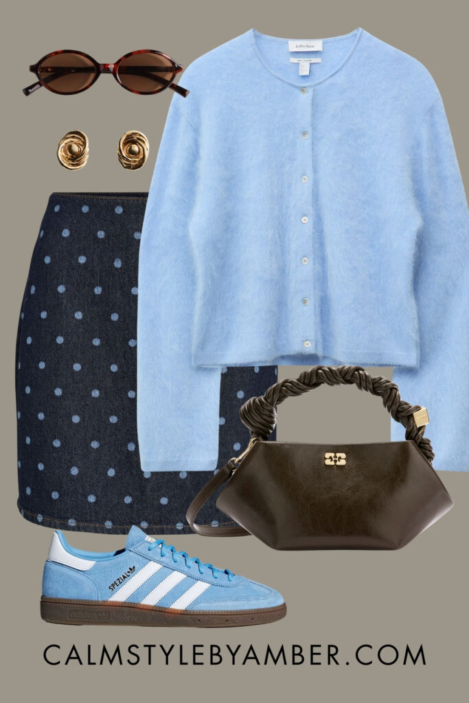 mini polka dot skirt outfit 2026