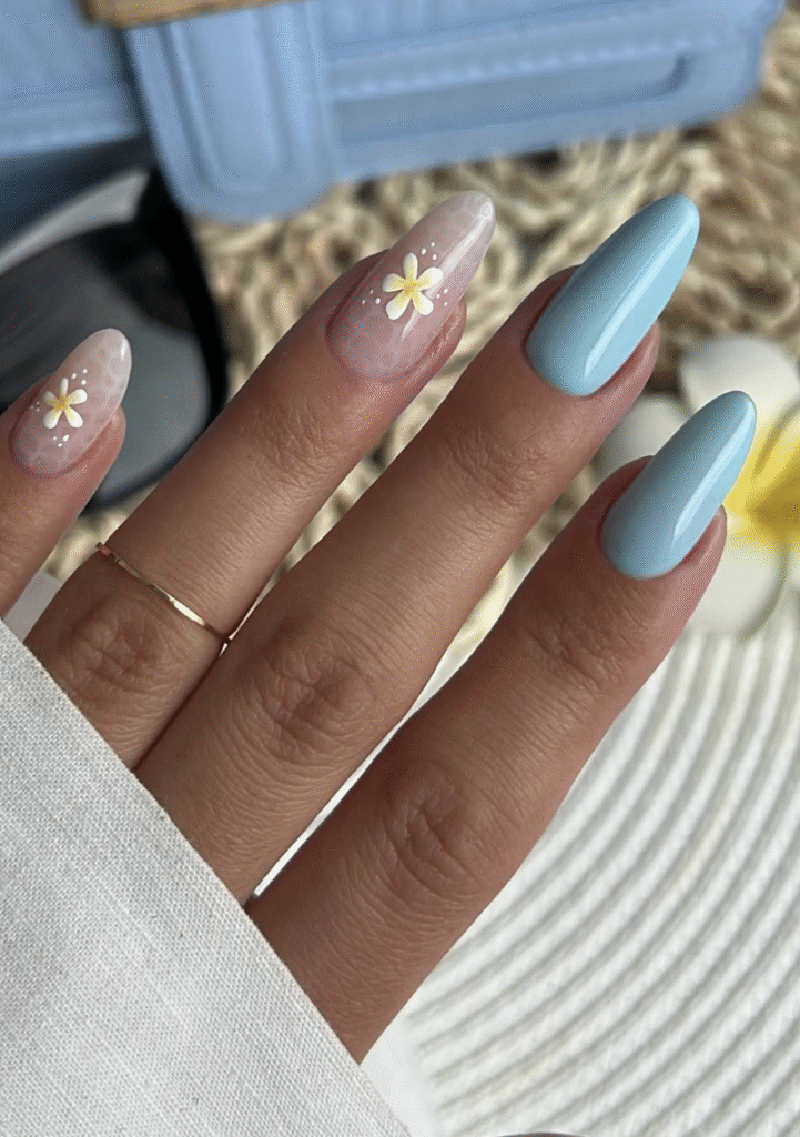 tropical flower nails