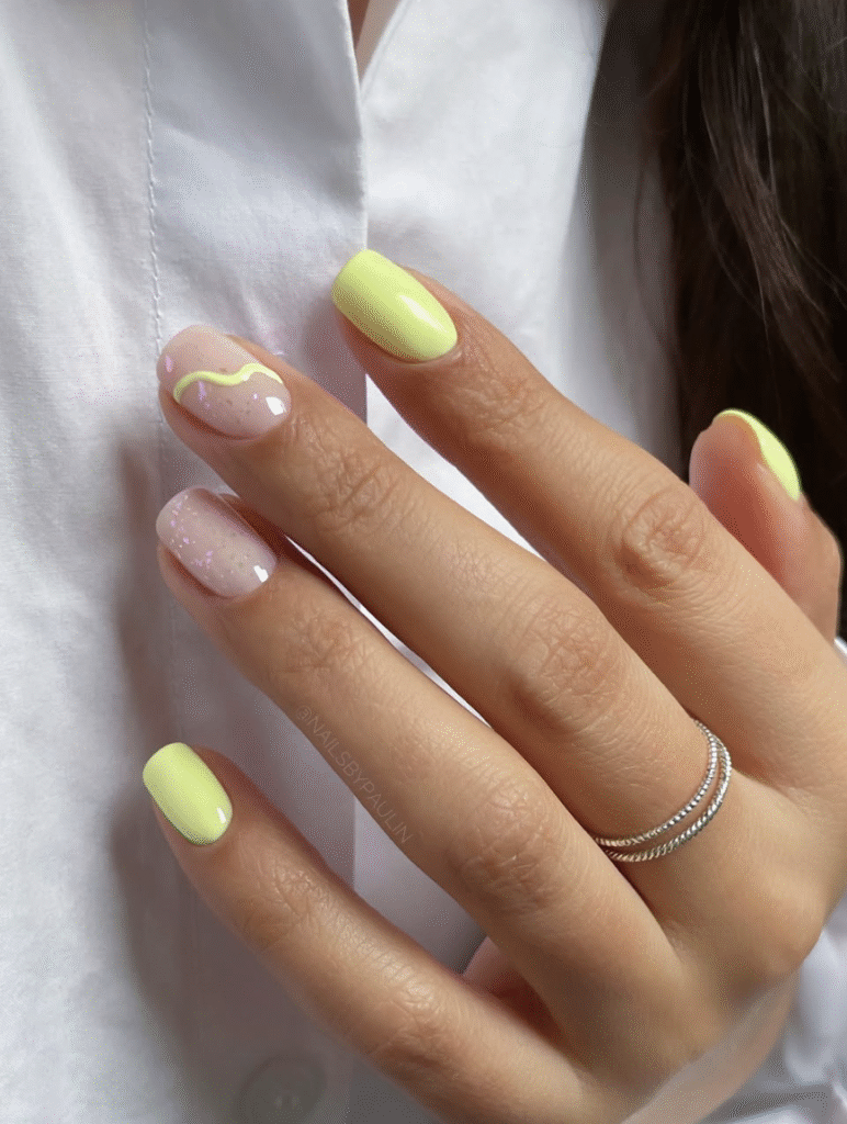 neon yellow nails