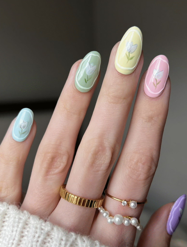 tulips nails