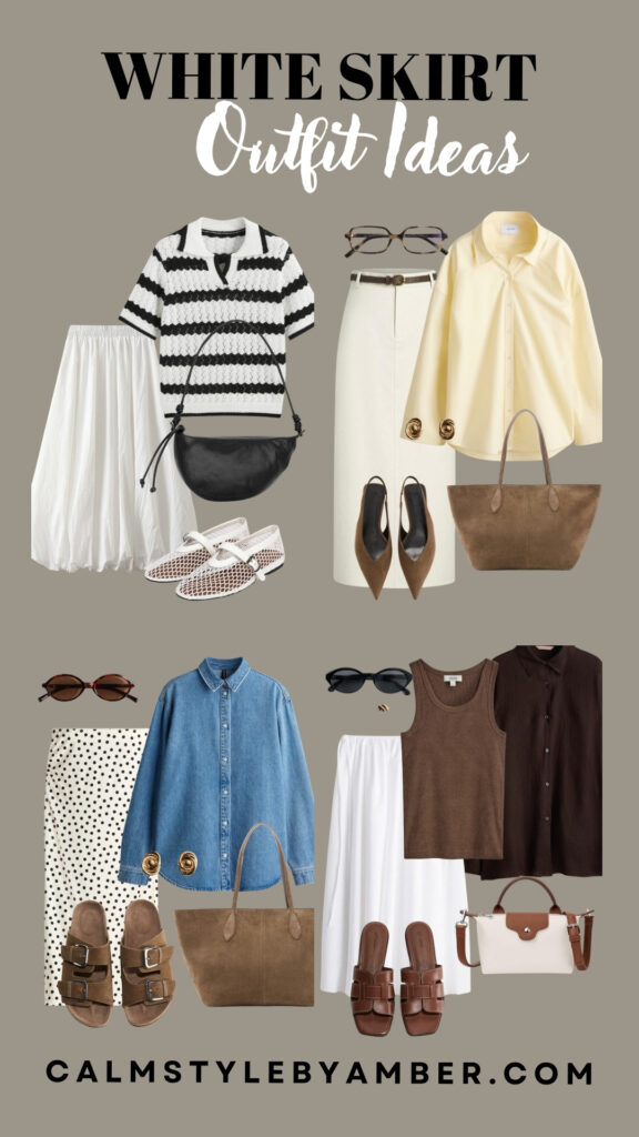 white skirt outfit women