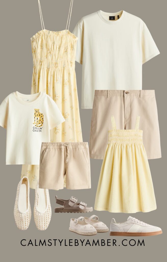 yellow family photoshoot outfits