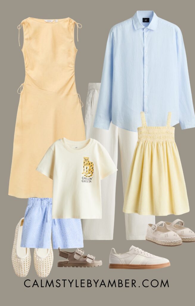 pastel family photoshoot outfits
