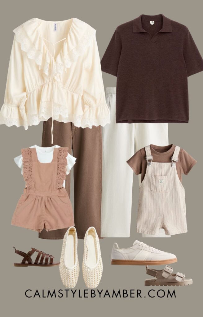 brown family photoshoot outfits