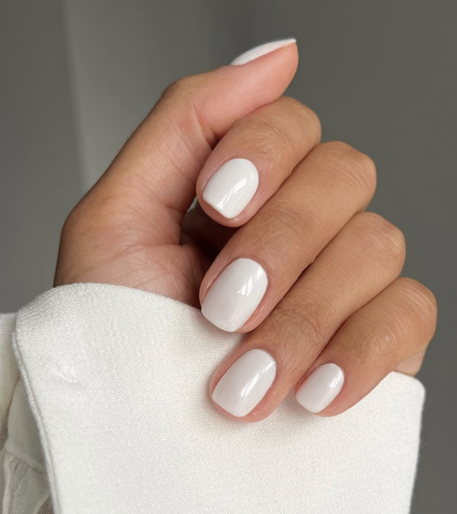 white wedding nails
