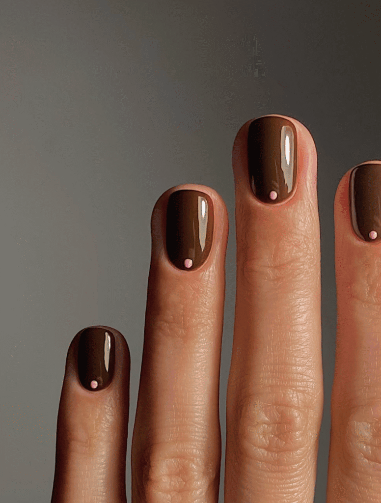 chocolate nails for fall