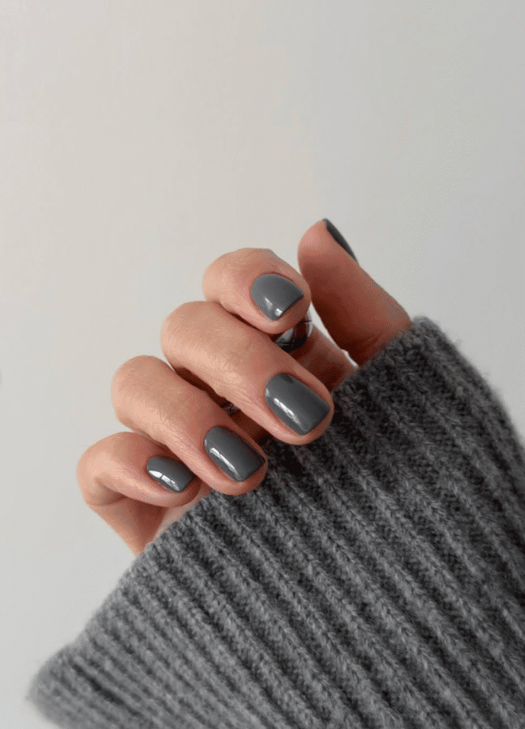 light grey nails