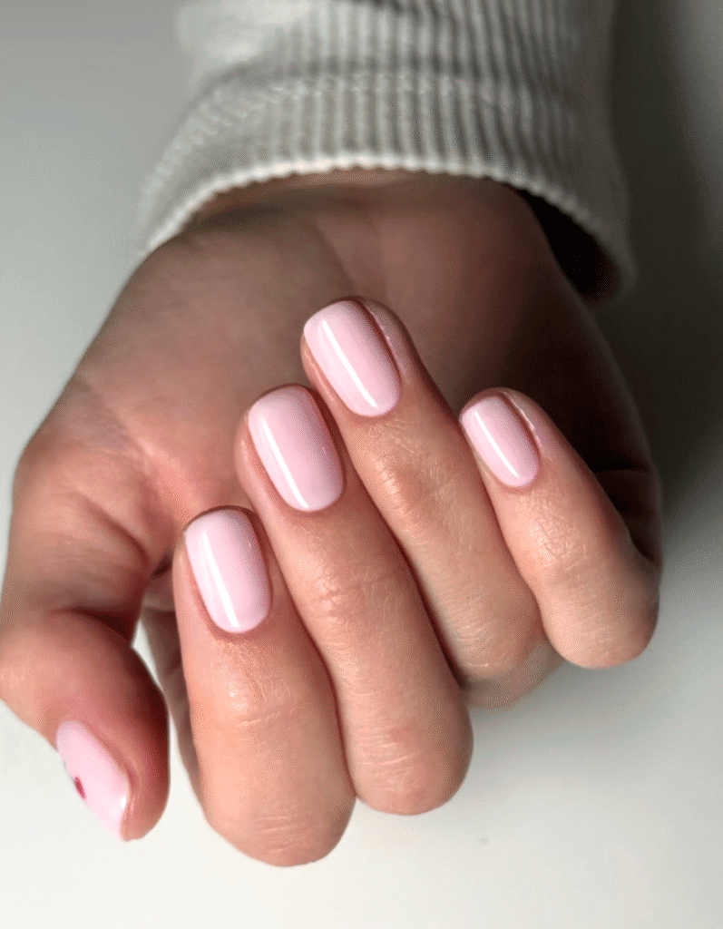 light pink nails