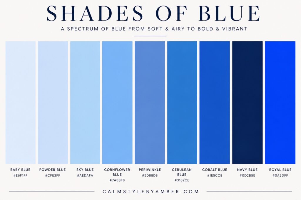 shades of blue